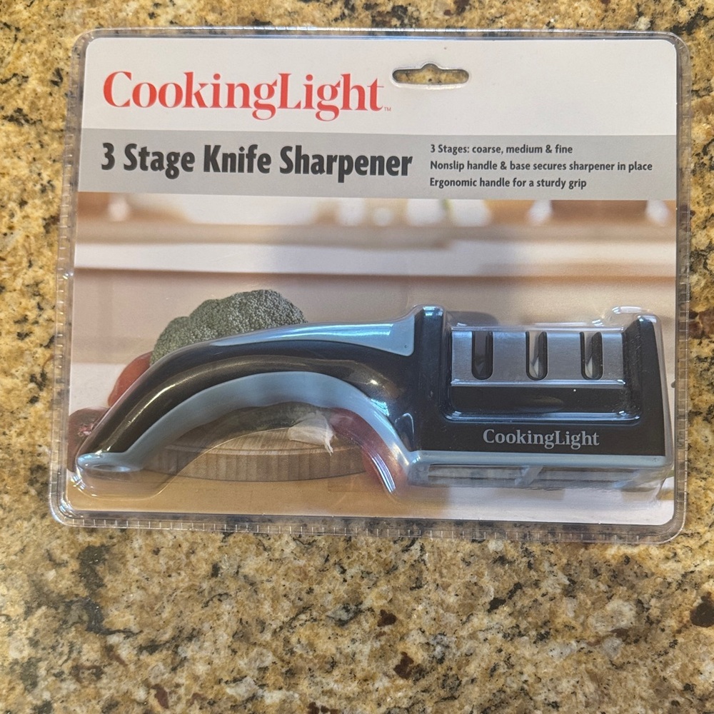 Black 3-Stage Knife Sharpener